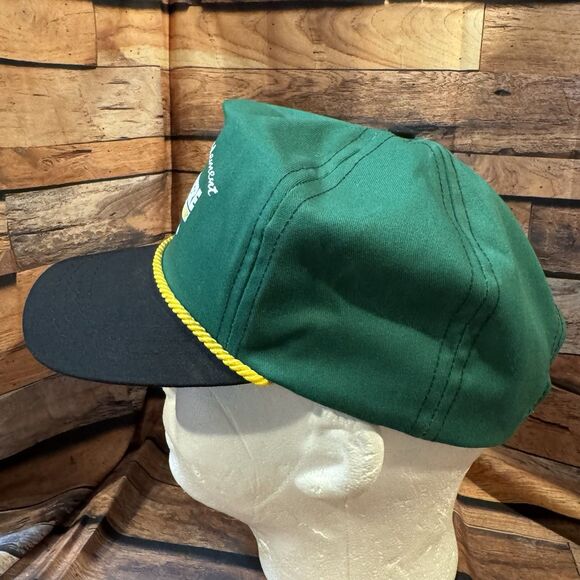 Vintage John Deere Dealer Hat Cap Green Snapback Thompson Implement Olton TX USA - Picture 4 of 7